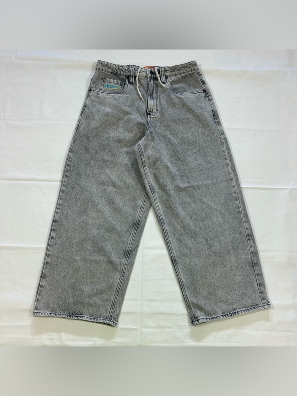 Empyre Jeans Mens Actual 31x27 Gray Acid Wash Baggy Skate Denim Streetwear Y2K